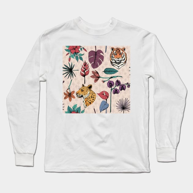 Tropical Jungle Long Sleeve T-Shirt by SWON Design